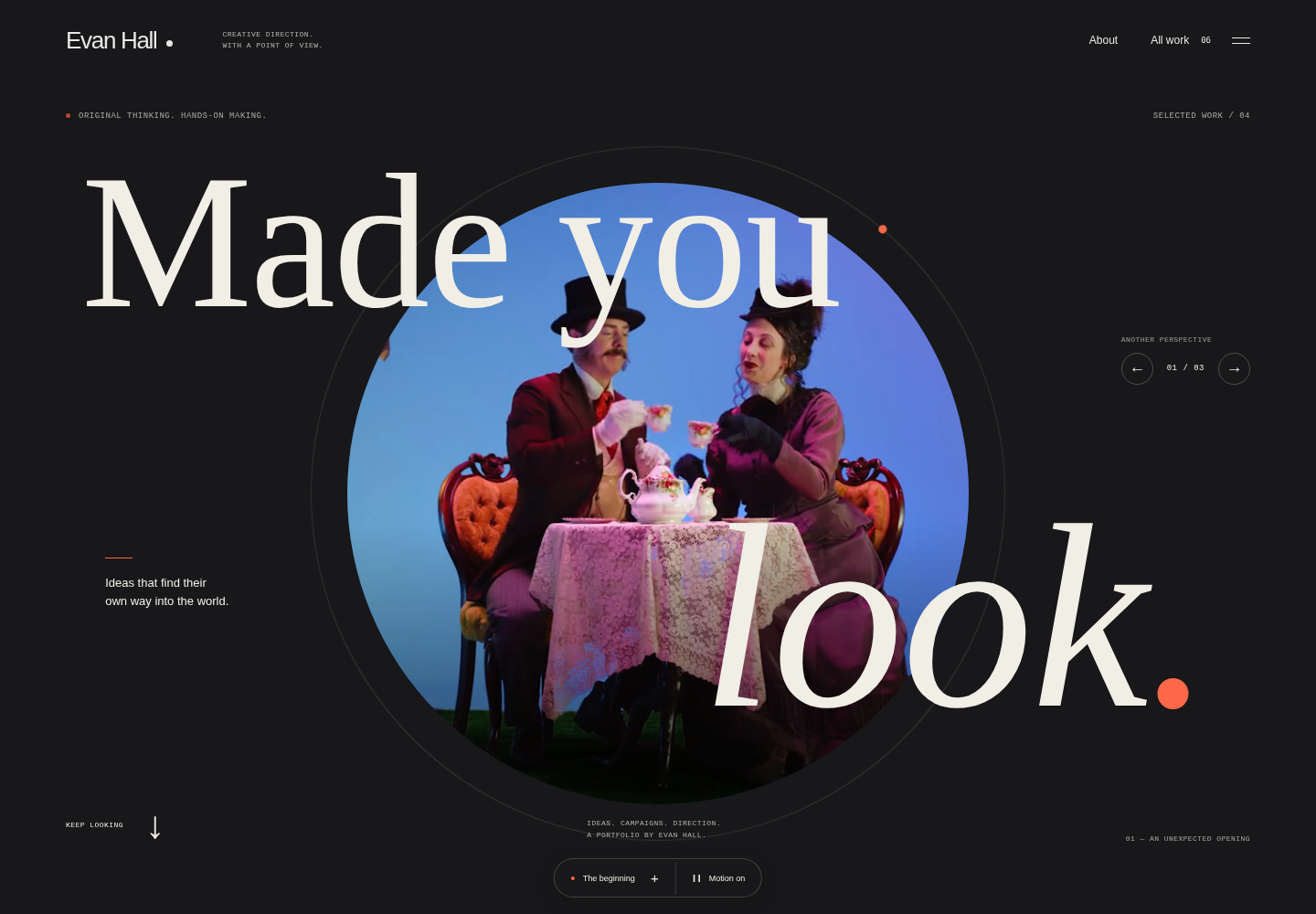 Preview of typography and expanding film composition